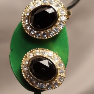 Pair Roman vintage clip on earrings